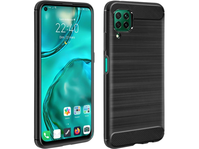 Carcasa Huawei P40 Lite AVIZAR Silicona Negro