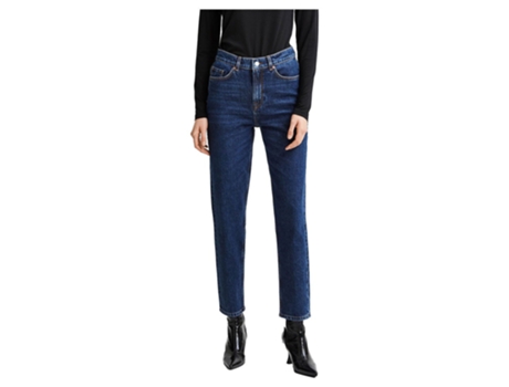 Calça SELECTED Jeans Cintura Alta Amy Slim Row U Azul 29 / 32 Mulher