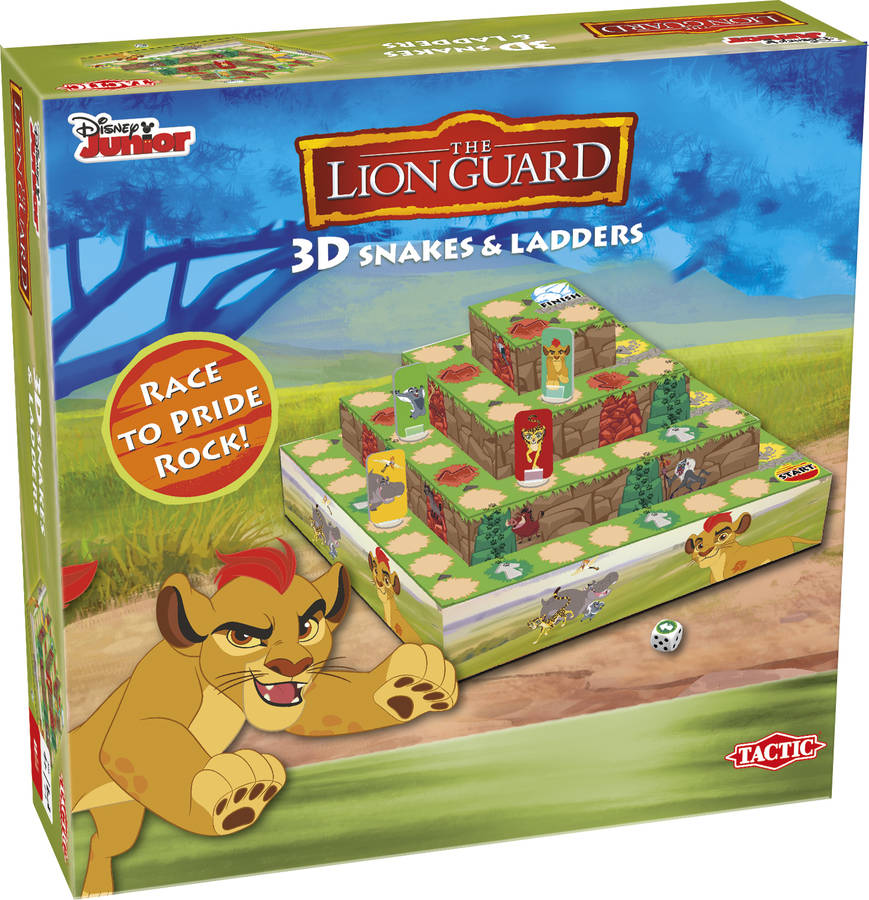 Juego De Mesa tactic lion guard 3d snakes ladders game edad 4 lwia