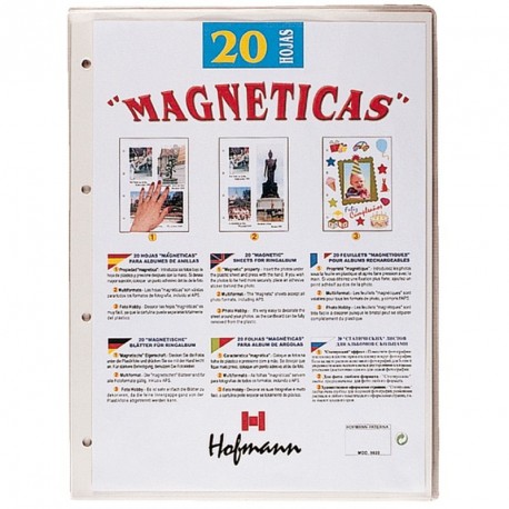 Hojas magnéticas para fotos HOFMANN 20 hojas