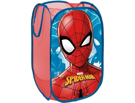 Arditex Sm11589 Cesta pongotodo guarda juguetes diseño spiderman caja de almacenamiento 66028 azul 58 36