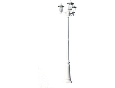 Farola De Blanca 215 cm 3 luces kingston set pie vidaxl 60w aluminio pedestalposte 3brazos