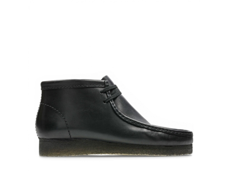 Botas CLARKS Wallabee Boot Black Leather (Negro - EU-43)