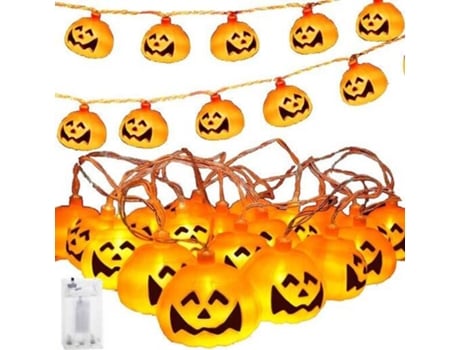 Decoración De Halloween Con Cadena De Luces Led Con Calabazas, 20 Led SPRINGOS