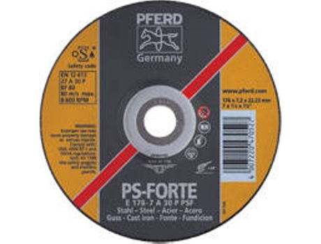 Disco PFERD Desbaste Línea Ps-Forte Buena Prestación Acero Y Fundición (100-6 A 30 P Psf/16 0)