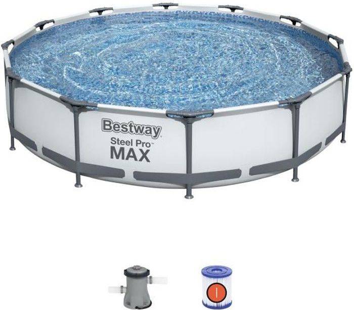 Piscina BESTWAY Steel Pro Max Acima del Suelo (Redonda - 366 x 76 cm)