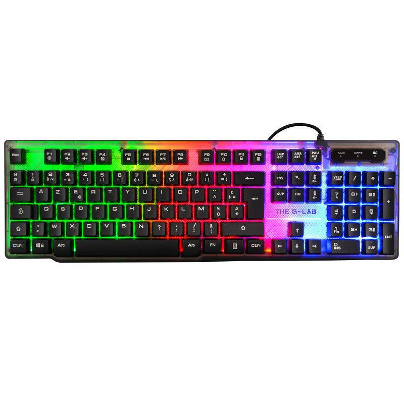 Teclado Gaming THE G-LAB Keyz Neon (Membrana - Español - Negro)