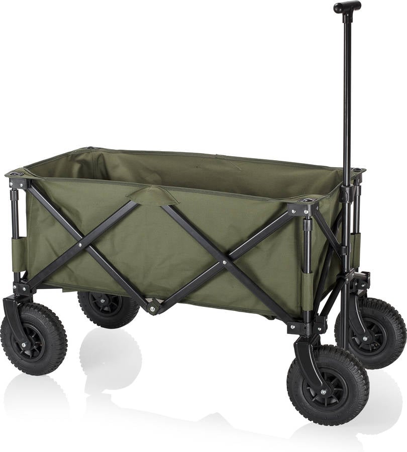 Campart Hc0915 – carrito de plegable capacidad 70 kg color verde militar cesta la compra