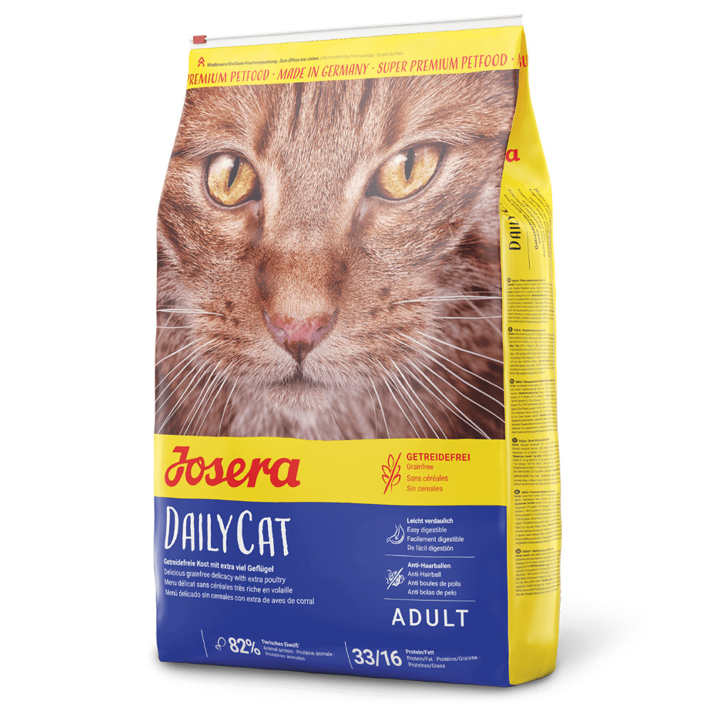 2x10kg Dailycat Josera alimento para gatos sin cereales con aves hierbas y frutas seco adultos pack de 1 unidad 10 comida grainfree