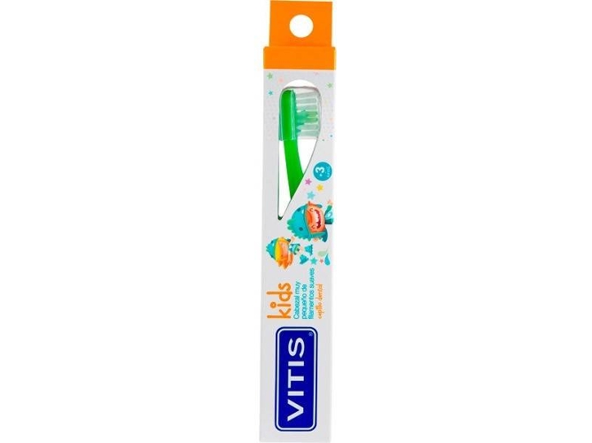 Vitis Kids Cepillo dental negro dientes para niños