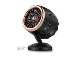 350W Espacio USB Calentador Ventilador Ventilador Portátil Termostato De Calentamiento Rápido Hogar - Negro IKIKSO