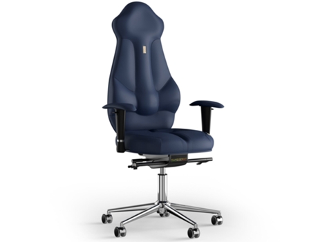 Silla de Escritorio Ergonomica KULIK SYSTEM Imperial PU Cuero (Azul -130x50x50cm)