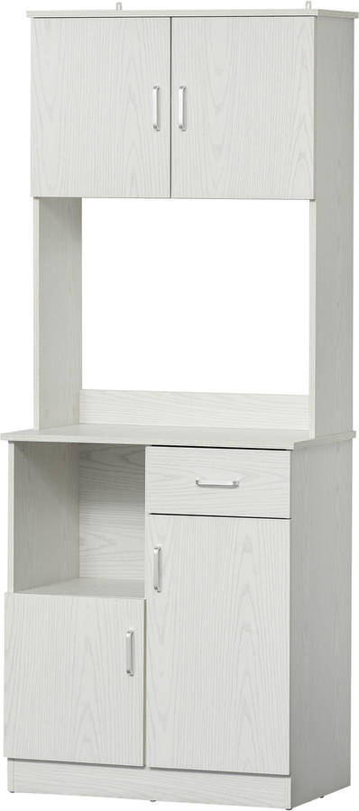 Mueble de Cocina HOMCOM Blanco (Melamina - 71x41x178 cm)