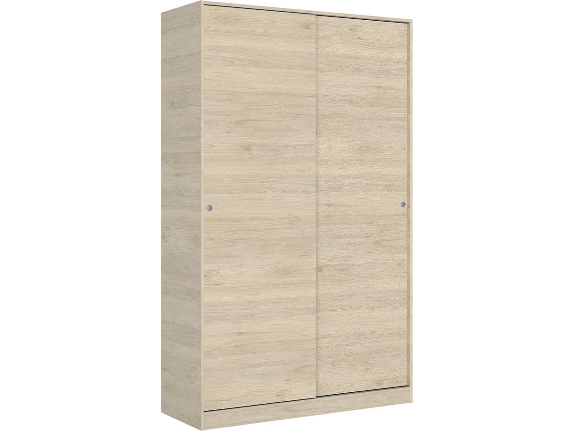 Armario 2 puertas corredera plus 120 natural y blanco brillo. ❤️ 277,82€  2024