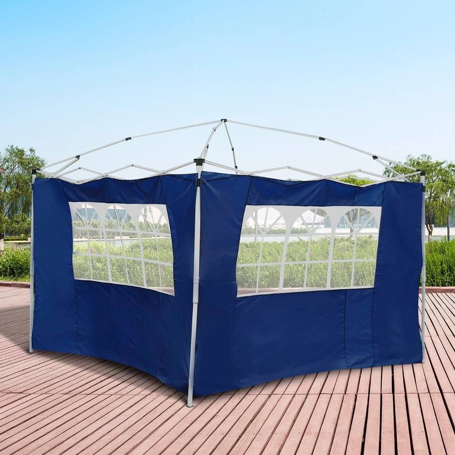 Outsunny 2 Paredes parte laterales carpa 3x2 lado parasol de gazebo tela oxford con ventanas medidas apto 3x3 3x6 010300