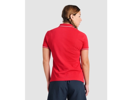 Polo de Mujer para Natación ARENA Team Solid Algodón Rojo (XS)