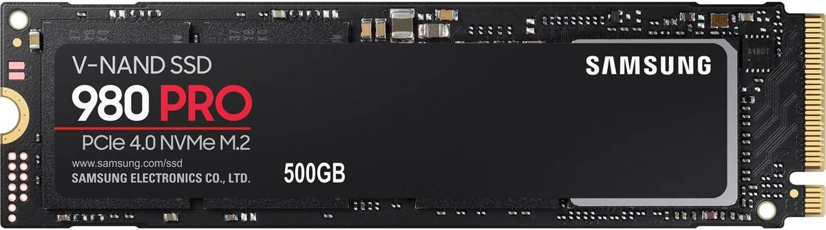 Disco SSD Interno SAMSUNG 980 PRO (500 GB - PCI Express 4.0 - 6900 MB/s)