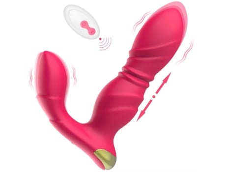 Vibrador de masaje portátil con control remoto 3 en 1 para adultos (rojo) VEANXIN