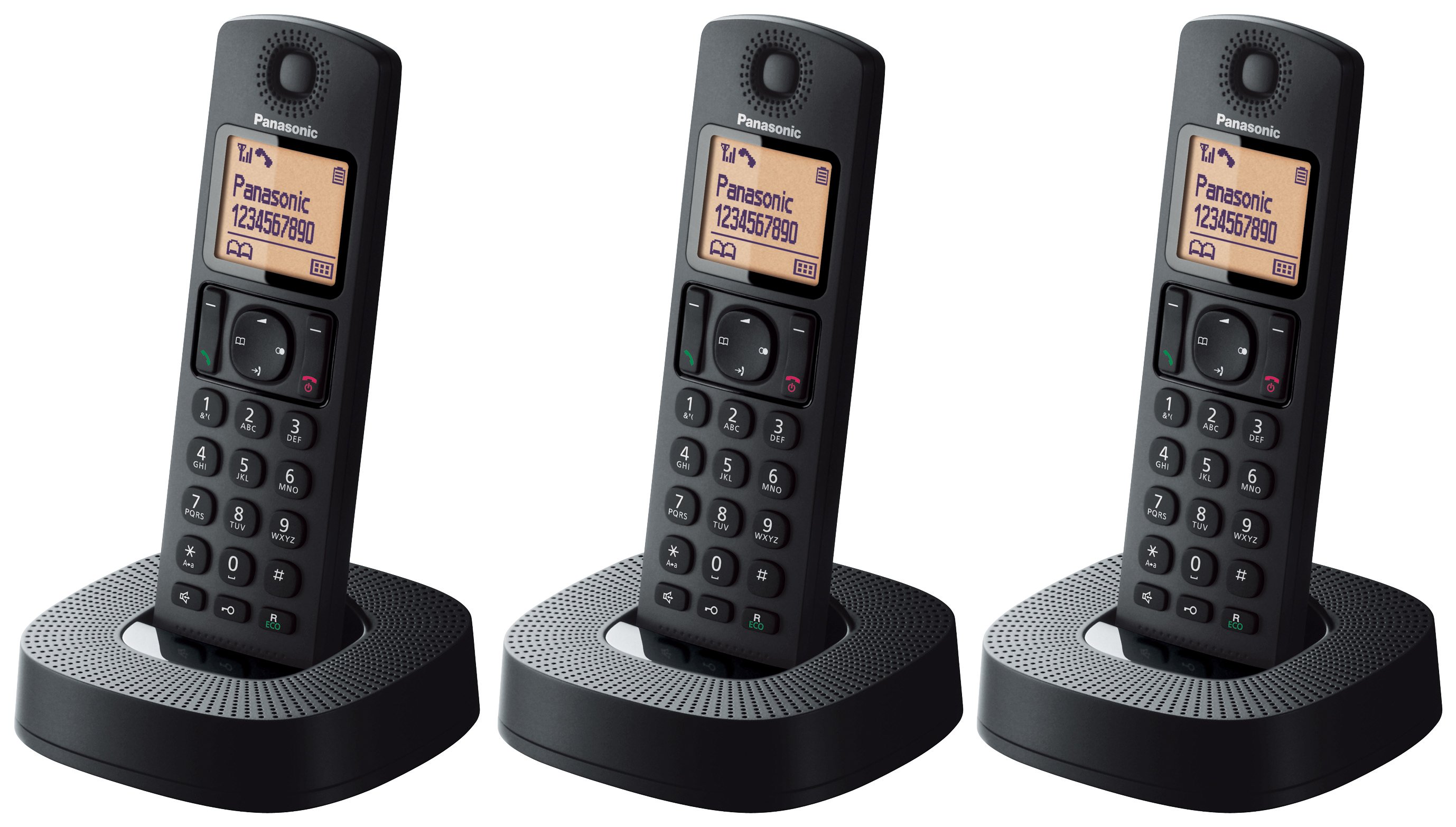 Teléfono Inalámbrico Trío PANASONIC KX-TGC313SPBB Negro