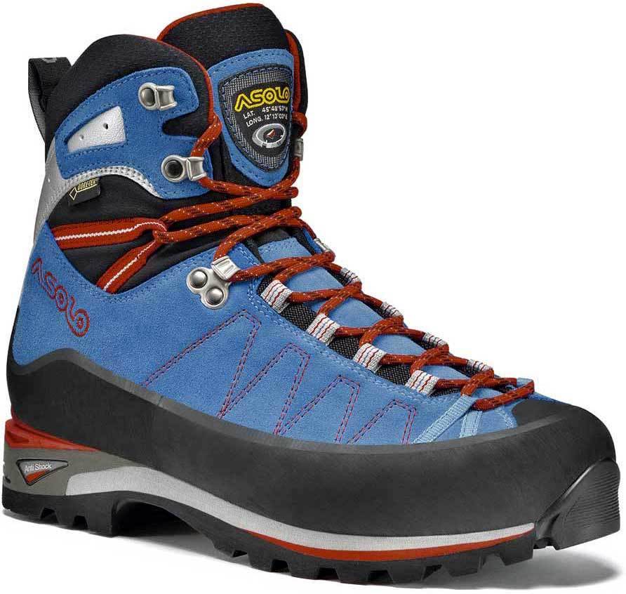 Botas para Hombre ASOLO Elbrus Goretex Vibram Azul para Montaña (EU 45)