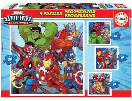 Puzzle Educa Borras marvel super hero adventures progresivos