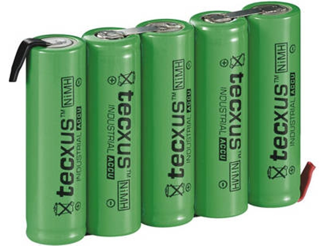 Acumulador 5x Aa mignon pilas 6v 2100mah con derivación para soldar tecxus aa5 rtu pack 60v 2100 pb1