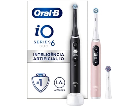 Oral-B iO Series 6 Duo Set Black Lava/Pink Sand - Cepillos de dientes eléctricos
