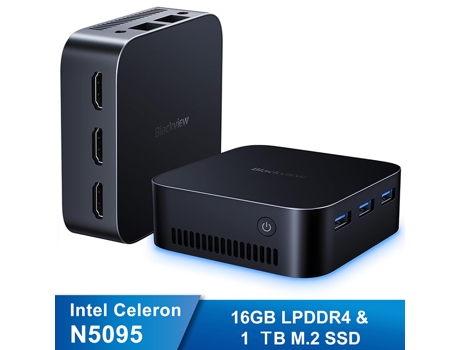 Mini PC BLACKVIEW MP80 (Intel Jasper Lake N5095 - RAM:16 GB - 1 TB SSD - Home - Intel UHD Graphics) - Azul