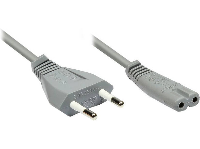 Cable de Alimentación ALCASA (1.5 m - Gris)