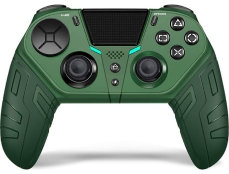 Gamepad inalámbrico para PC PS4, controlador de juegos Bluetooth con cable para PC PS4 para niños, adultos-verde