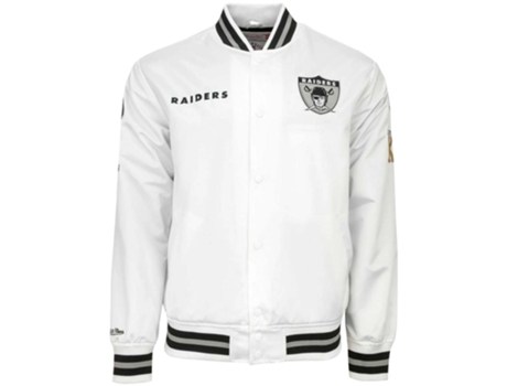 Cazadora Retro de Hombre MITCHELL NESS Raiders Blanco (XL)