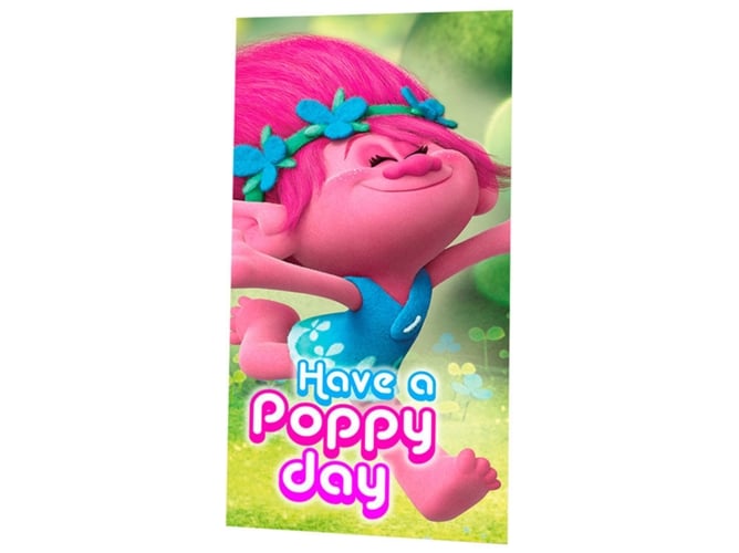 Desconocido Trolls Toalla rosa y verde 140x70x1 cm kidslicen have poppy