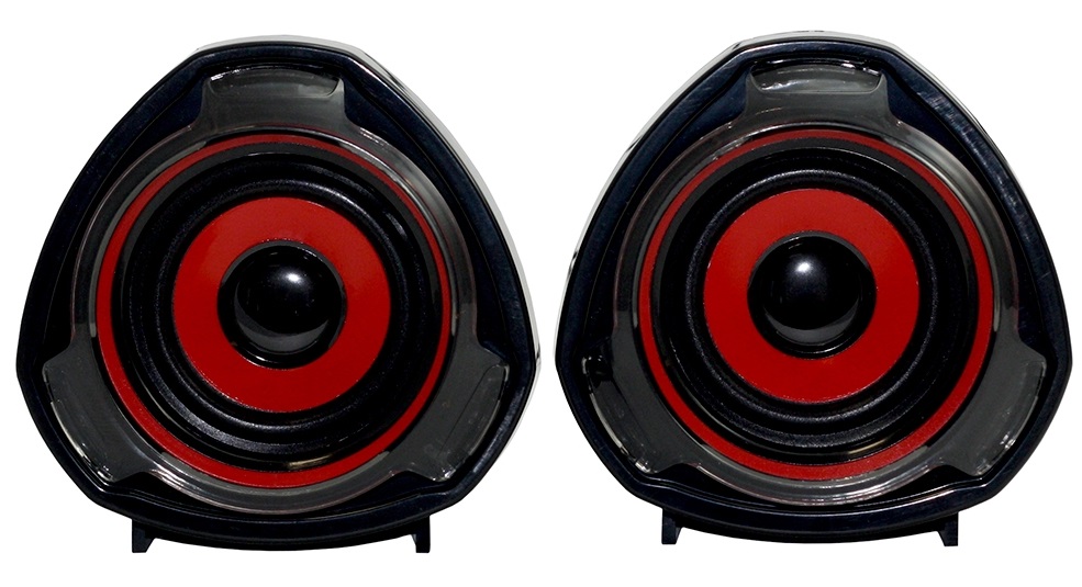 Altavoces 2.0 WOXTER Big Bass 70 rojo (PC y MP3 - 15 W - Control de volumen)