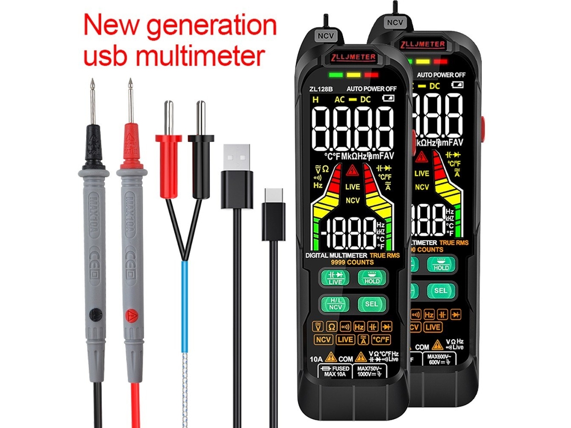 Multímetro profesional True RMS con detector de voltaje