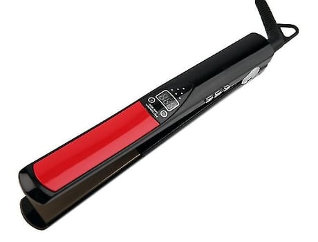 Pinza de pelo liso de doble uso Impermeable y calentamiento rápido Apagado automático Pantalla digital LED negro BISBISOUS