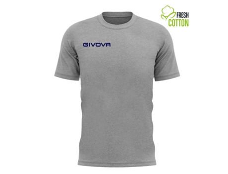 Camiseta Unisexo GIVOVA (2XL - Algodón - Gris)