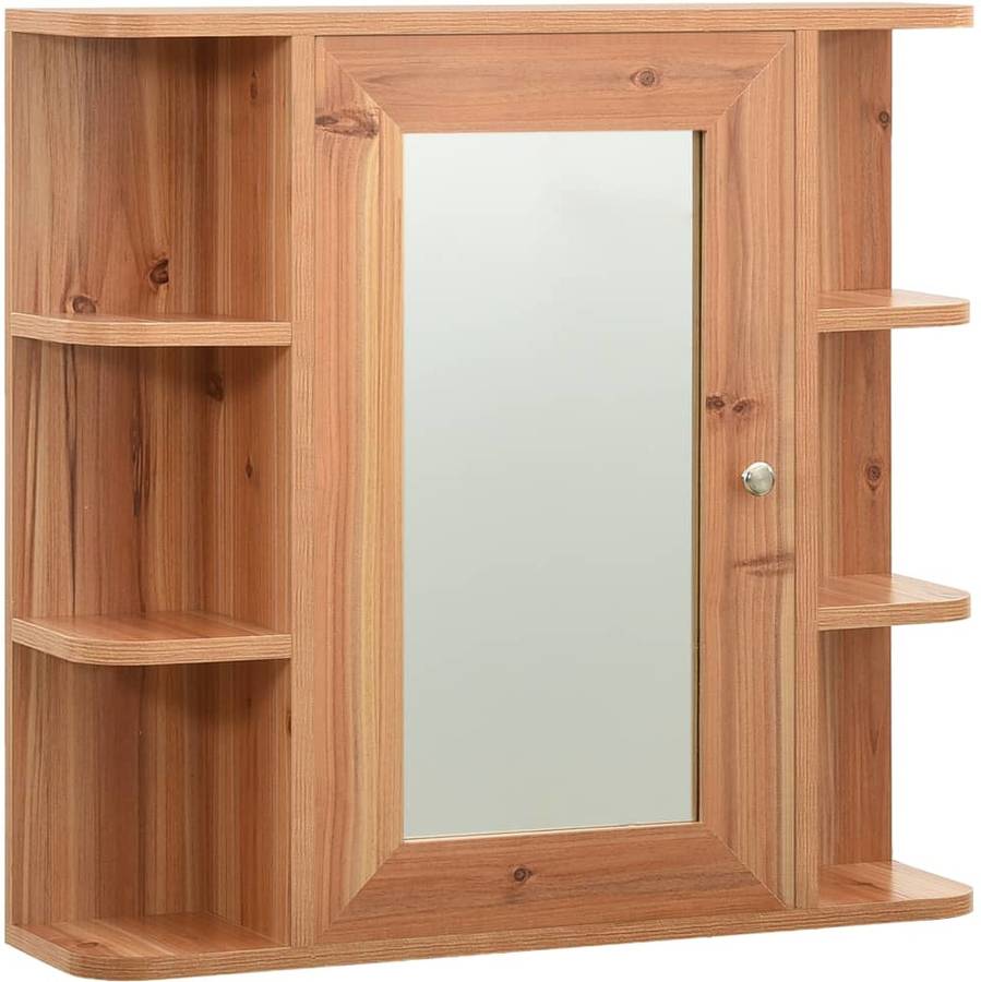 Armario De Espejo baño vidaxl mdf roble 66x17x63cm color 66x17x63