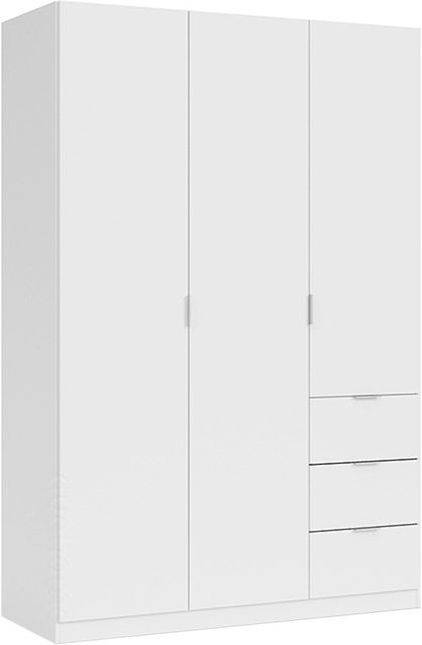 Armario HABITDESIGN Low Cost 3 Puertas y 3 Cajones XL (Blanco - Melamina - 135x200x52 cm)