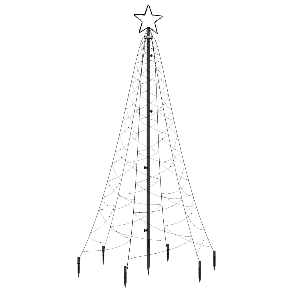 Árbol De Navidad Con 200 Luces Led VIDAXL (Multicolor - 180 Cm)