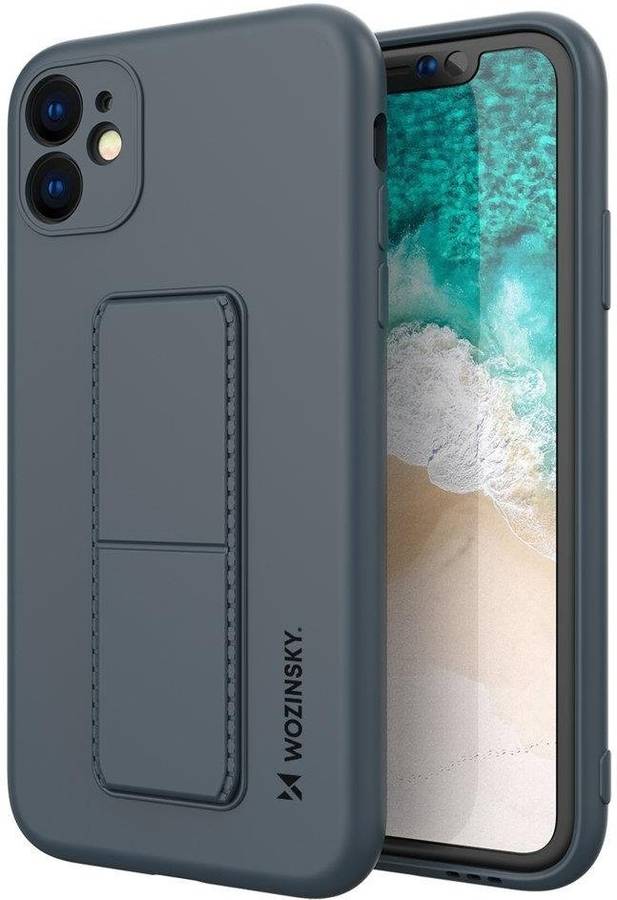 Carcasa Apple Lmobile iphone 11 pro max silicona trasera azul funda soporte plegable wozinsky