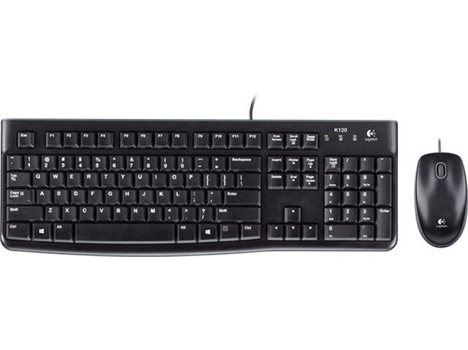 Teclado LOGITECH MK120 (Con Cable - Layout Alemán - Teclado Numérico)