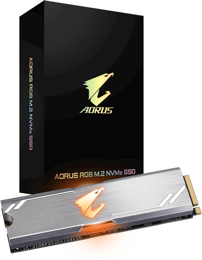 Disco SSD Interno GIGABYTE Aorus RGB (512 GB - M.2 PCI-Express - 2480 MB/s)