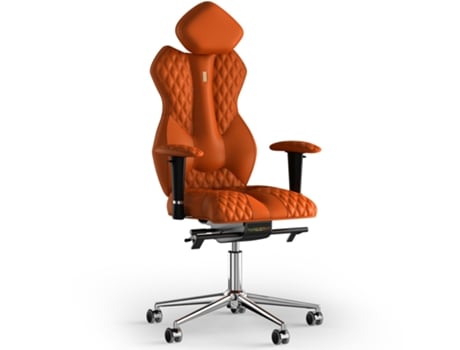 Silla de Oficina KULIK SYSTEM Royal Stitching PU Cuero (Laranja -130x50x50cm)