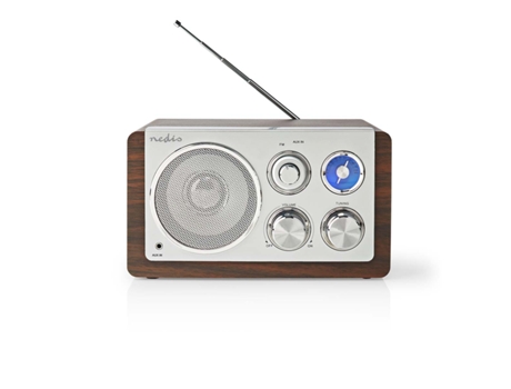 FM radio Board design FM Power adapter Analog 15 W Bluetooth Brown NEDIS