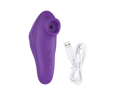 Vibrador de succión de dedo recargable USB con 10 modos para adultos (púrpura) VEANXIN