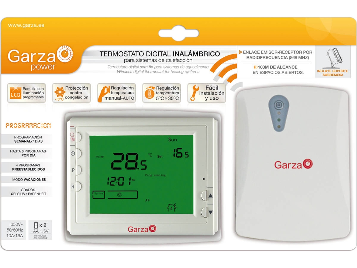 Termostato digital programable GARZA 400607