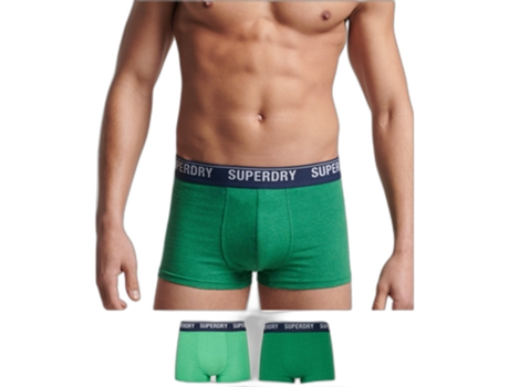 Boxers SUPERDRY Algodón Hombre (XL - Verde)