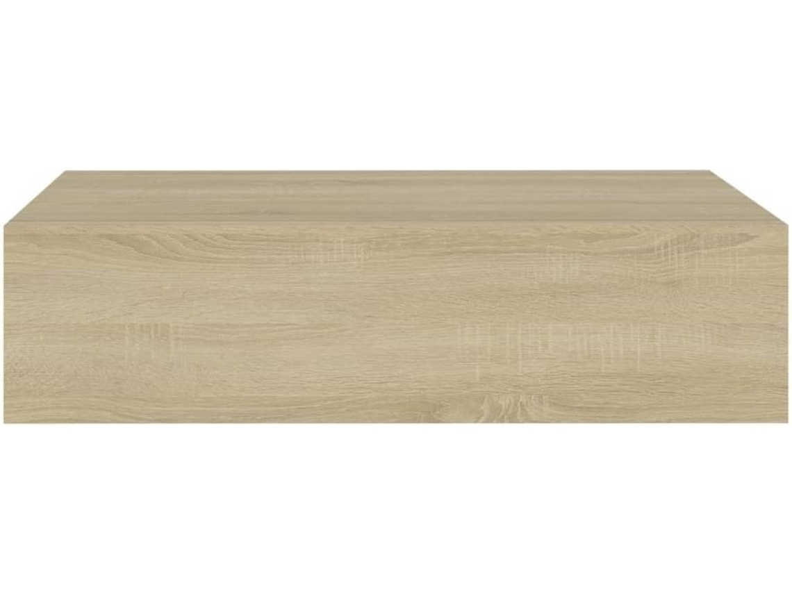 Estantes de pared con cajón 2 uds MDF gris 40x23.5x10 cm