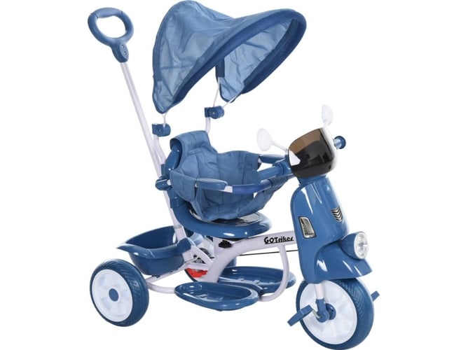 Triciclo Infantil Homcom 370094bu con luces y azul