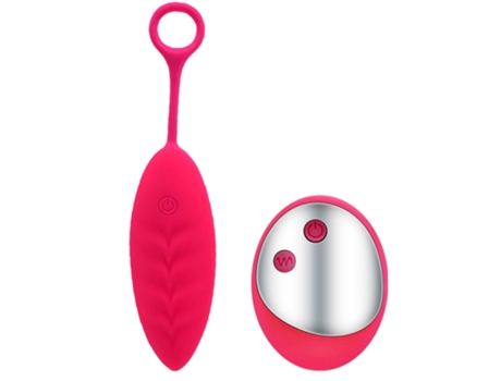 Vibrador de huevo con control remoto y 10 modos de vibración para mujer (rojo rosa) VEANXIN